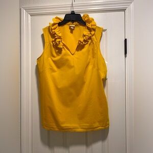 Merona sleeveless ruffle neck blouse Large